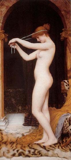 John William Godward Venus Binding her Hair Germany oil painting art